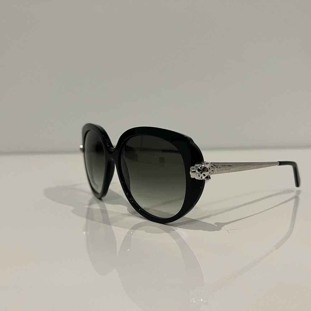 CARTIER BLACK PANTHER SUNGLASSES NEW - Picture 7 of 16